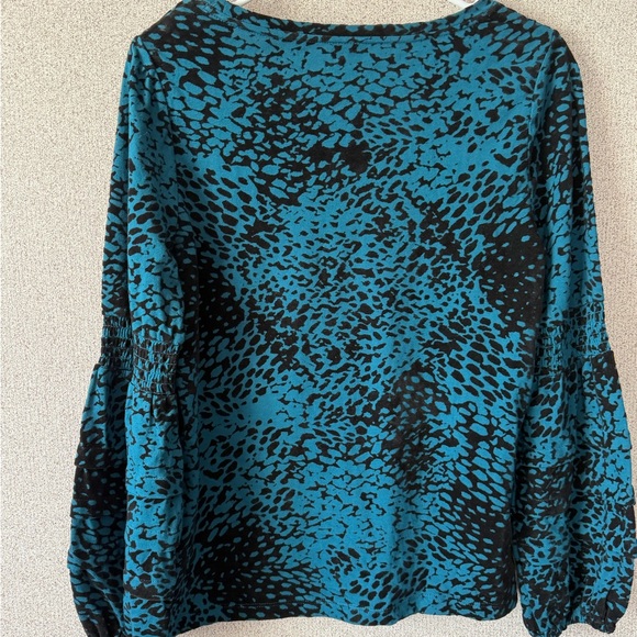 Chico's Teal and Black Long Sleeve Top - Picture 6 of 7